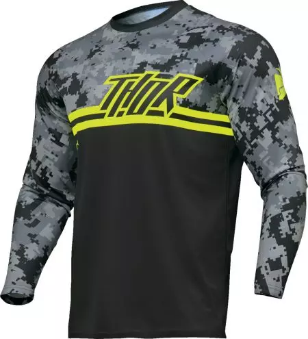 Thor Sector тениска за крос ендуро сиво/черно 2XL - 29107570