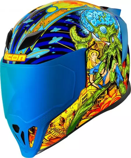 ICON Airflite Bugoid Blitz motociklistička kaciga za cijelo lice, plava 3XL-1