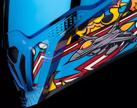 Integrálna motocyklová prilba ICON Airflite Flyboy modrá M-4