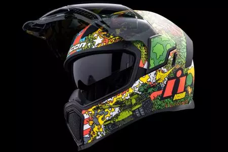 ICON Airflite GP23 motociklistička kaciga koja pokriva cijelo lice, zelena M-3