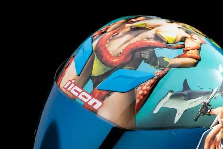 ICON Airflite Pleasuredome 4 motociklistička kaciga koja pokriva cijelo lice plava M-3