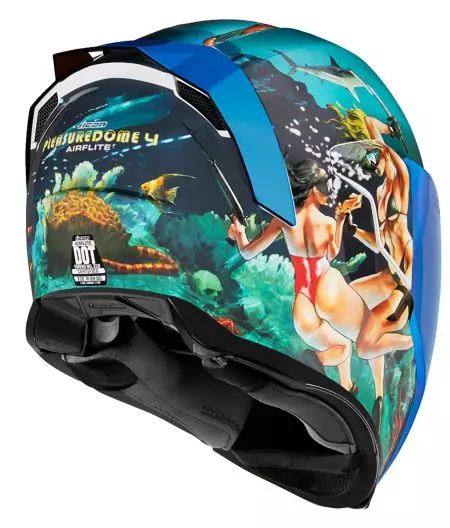 ICON Airflite Pleasuredome 4 motociklistička kaciga koja pokriva cijelo lice plava M-4