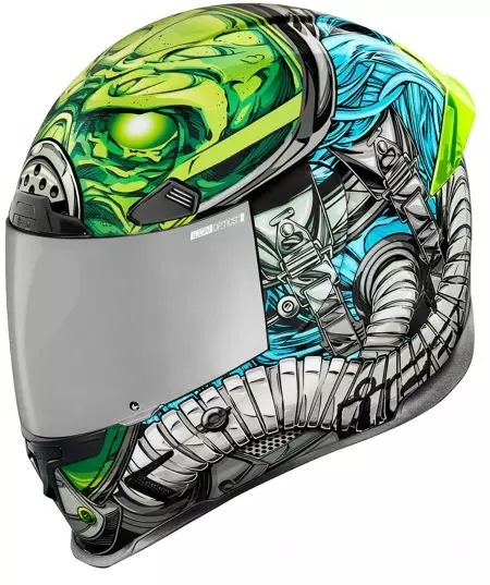 ICON Airframe Pro Outbreak motociklistička kaciga koja pokriva cijelo lice zeleno-plava M-1