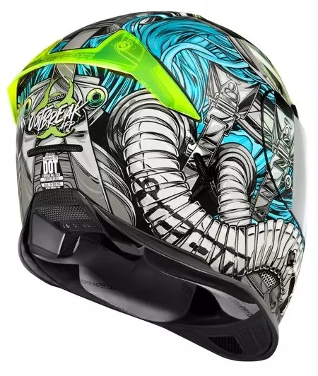 ICON Airframe Pro Outbreak motociklistička kaciga koja pokriva cijelo lice zeleno-plava M-2