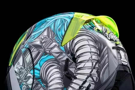 ICON Airframe Pro Outbreak motociklistička kaciga koja pokriva cijelo lice zeleno-plava M-3