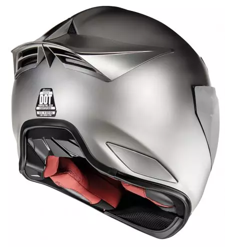 ICON Domain Cornelius sølvfarvet integreret motorcykelhjelm M-3