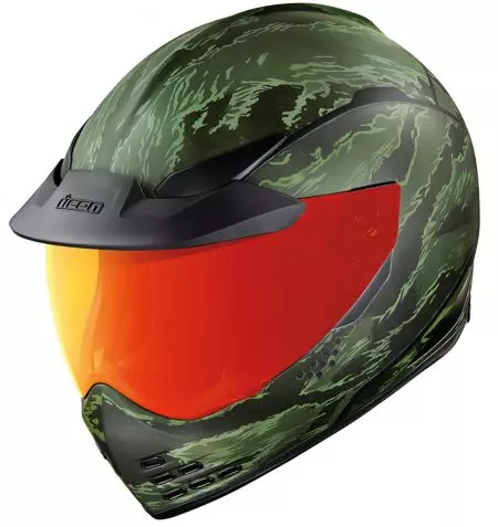 ICON Domain Tiger&#39;s Blood motociklistička kaciga koja pokriva cijelo lice, zelena L-1