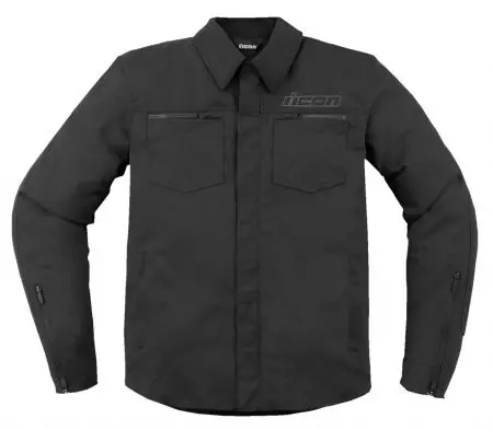 ICON Upstate Upstate Jachetă de motocicletă din pânză textilă neagră M