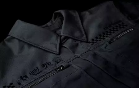ICON Upstate Canvas National giacca da moto in tessuto nero M-4