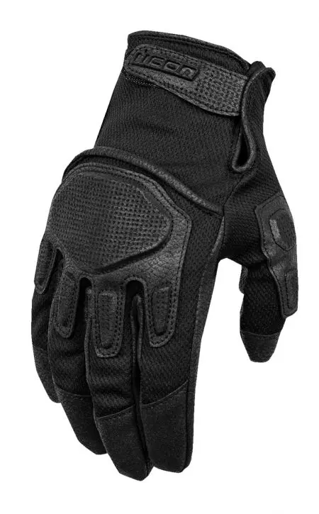 ICON Punchup ръкавици за мотоциклет черни S