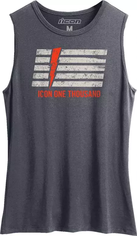 ICON Invasion Stripe pilkas L moteriškas marškinėlis-1