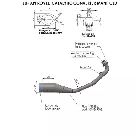 Výfukové potrubie s katalyzátorom Leo Vince Honda PCX 125 - 16056