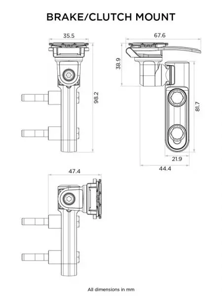 Βάση τηλεφώνου για συμπλέκτη ή φρένο Quad Lock Master Cylinder Phone Mount-2