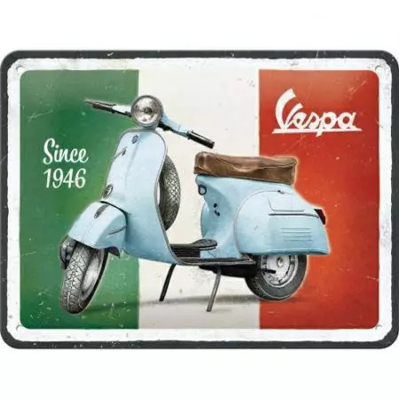 Plakat blaszany 15x20cm Vespa Since 1946-1