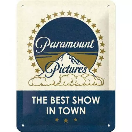Poster en fer-blanc 15x20cm Paramount Logo Classic-1