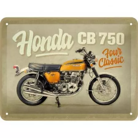 Poster en fer blanc 15x20cm Honda MC CB750 Four-1