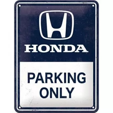 Blikplakat 15x20cm Honda AM Kun parkering-1