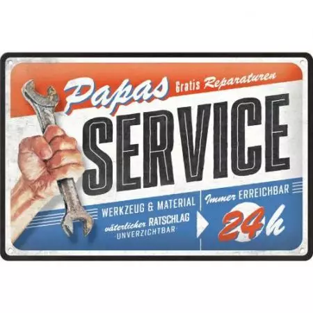 Плакат от калай 20x30cm Papas Service-1