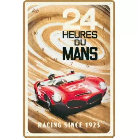 Poster en étain 20x30cm 24h Le Mans Red Car 1963-1