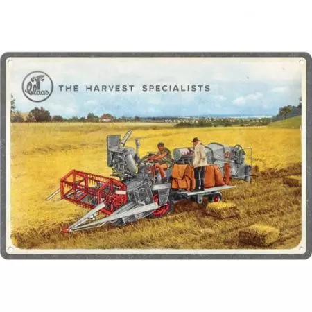 Póster de hojalata 20x30cm Claas The Harvest Specialists-1