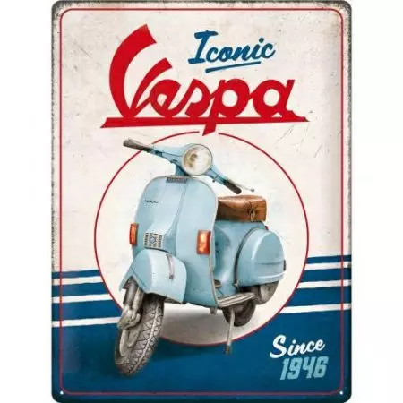 Τενεκεδένια αφίσα 30x40cm Vespa Iconic sin 1946-1