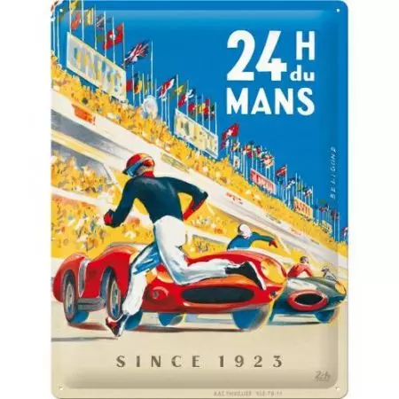 Poster de lata 30x40cm Poster de corrida 24h Le Mans-1