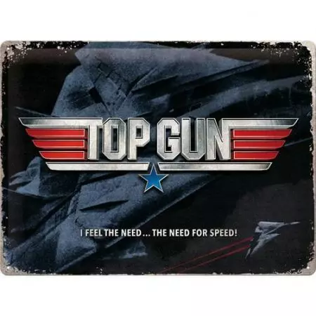 Tinnen poster 30x40cm Top Gun Need For Speed-1