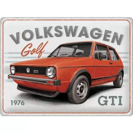 Tinnen poster 30x40cm VW Golf GTI 1976-1