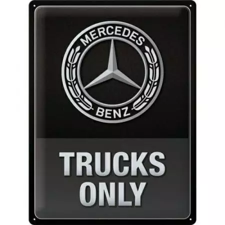 Метален плакат 30x40cm Mercedes Daimler Само камиони-1