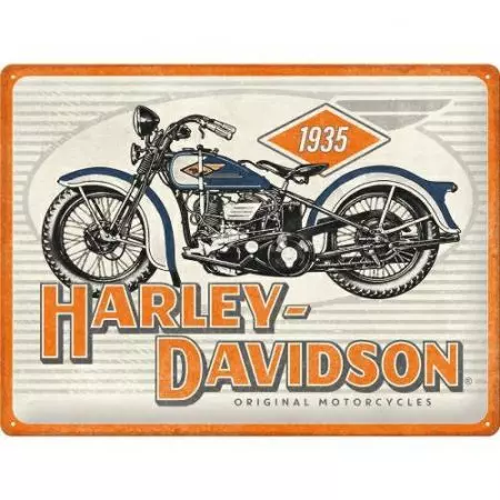 Póster de estaño 30x40cm Harley Davidson Moto 1935 - 23334