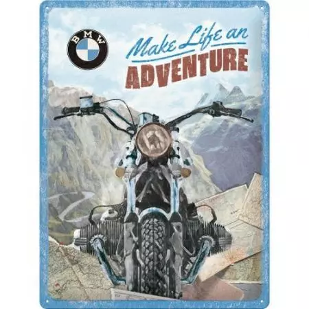 Poster en fer blanc 30x40cm BMW Make Life an Adventure-1