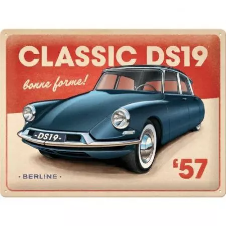 Tinnen poster 30x40cm Citroen DS Classic DS19 Berline-1
