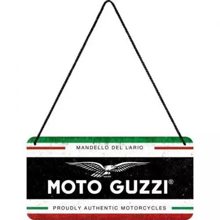 Pendente de parede em estanho 10x20cm Moto Guzzi Motociclo italiano-2