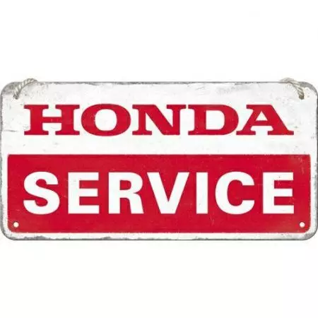 Väggprydnad i plåt 10x20cm Honda MC Service-1