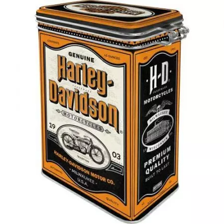Harley-Davidson Genuine Motorcycles Milwaukee tin clip box-2