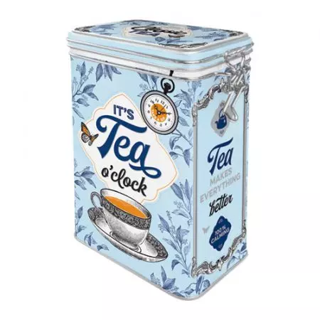 Τενεκεδένιος τενεκές με κλιπ Κλασικό τσάι-1