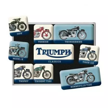 Sada magnetů na lednici 9ks Triumph Model Chart-1