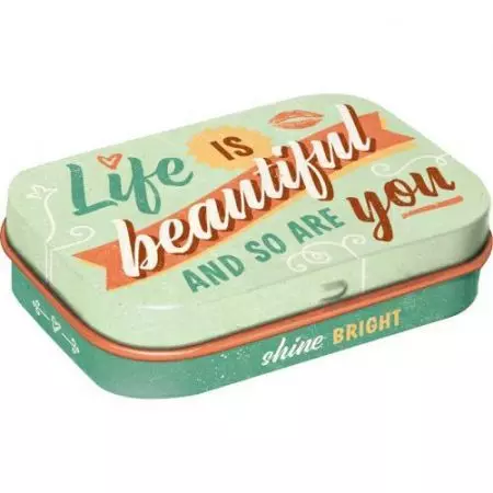 Pudełko miętówek Mintbox Life is beautiful-1