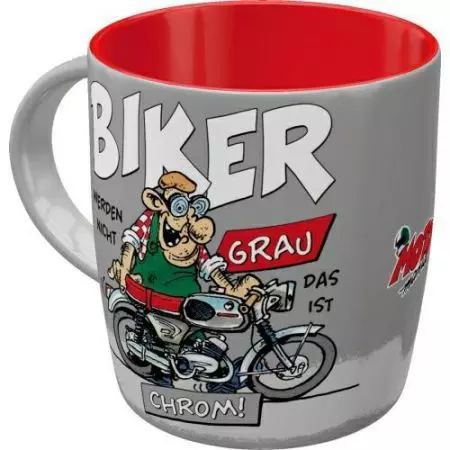 MOTOmania Biker Biker Chrome Ceramic Mug-1