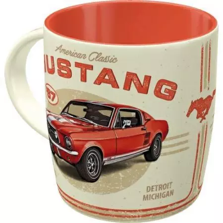 Ford Mustang GT 1967 Raudonas keraminis puodelis-1