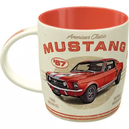 Ford Mustang GT 1967 Röd keramikmugg-4