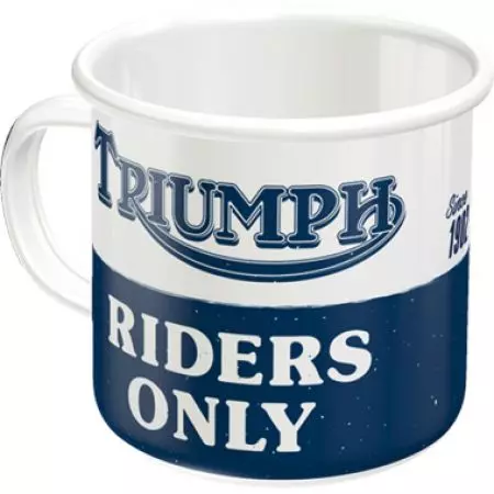 Tazza smaltata Triumph Riders Only-1