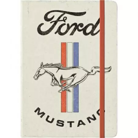 Taccuino con logo Ford Mustang Horse & Stripes-1