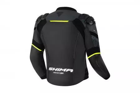 Shima Bandit 2.0 bőr motoros dzseki fehér fekete fluo 54-2