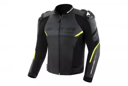 Shima Bandit 2.0 Jachetă de motocicletă din piele alb negru fluo 56-1