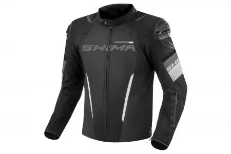 Shima Solid 2.0 Мъжко яке за мотоциклет черно и бяло 4XL-1