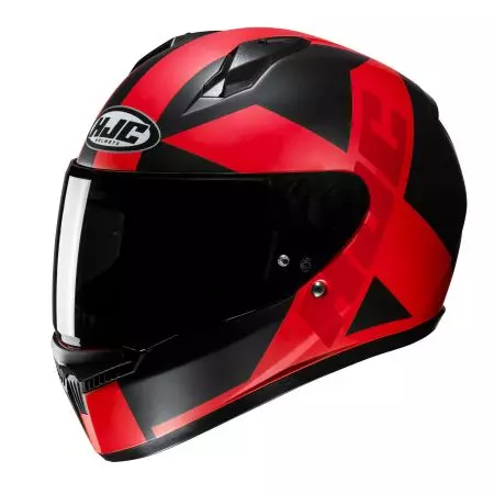 HJC C10 TEZ RED/BLACK XS integral motorcykelhjälm-1