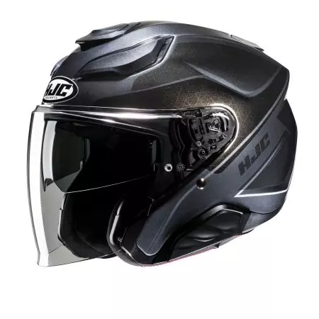 HJC F31 LUDI BLACK capacete aberto de motociclista L-1
