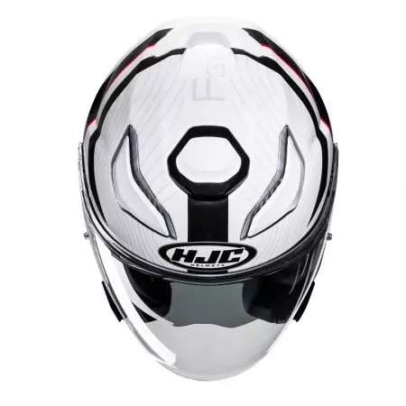 Capacete de motociclista HJC F31 NABY SILVER/WHITE XL de face aberta-5