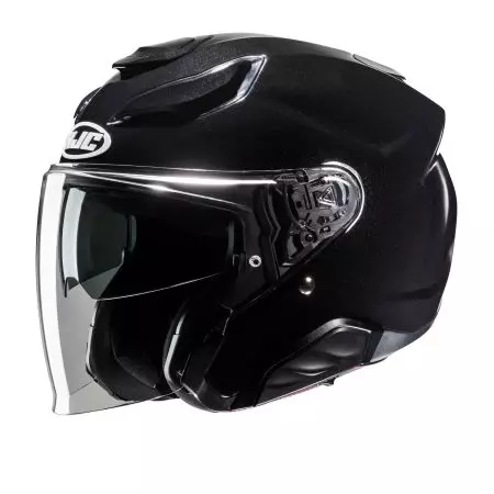 HJC F31 SOLID METAL BLACK capacete aberto para motociclistas M - F31-SOL-BLK-M